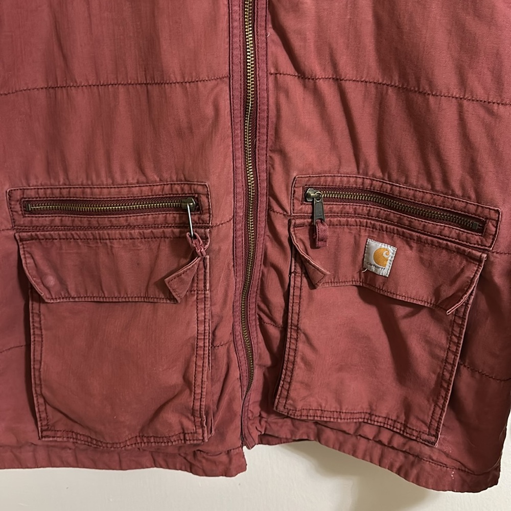 Carhartt Women’s Quilted Hooded Jacket - Rosewood - Picture 2 of 5
